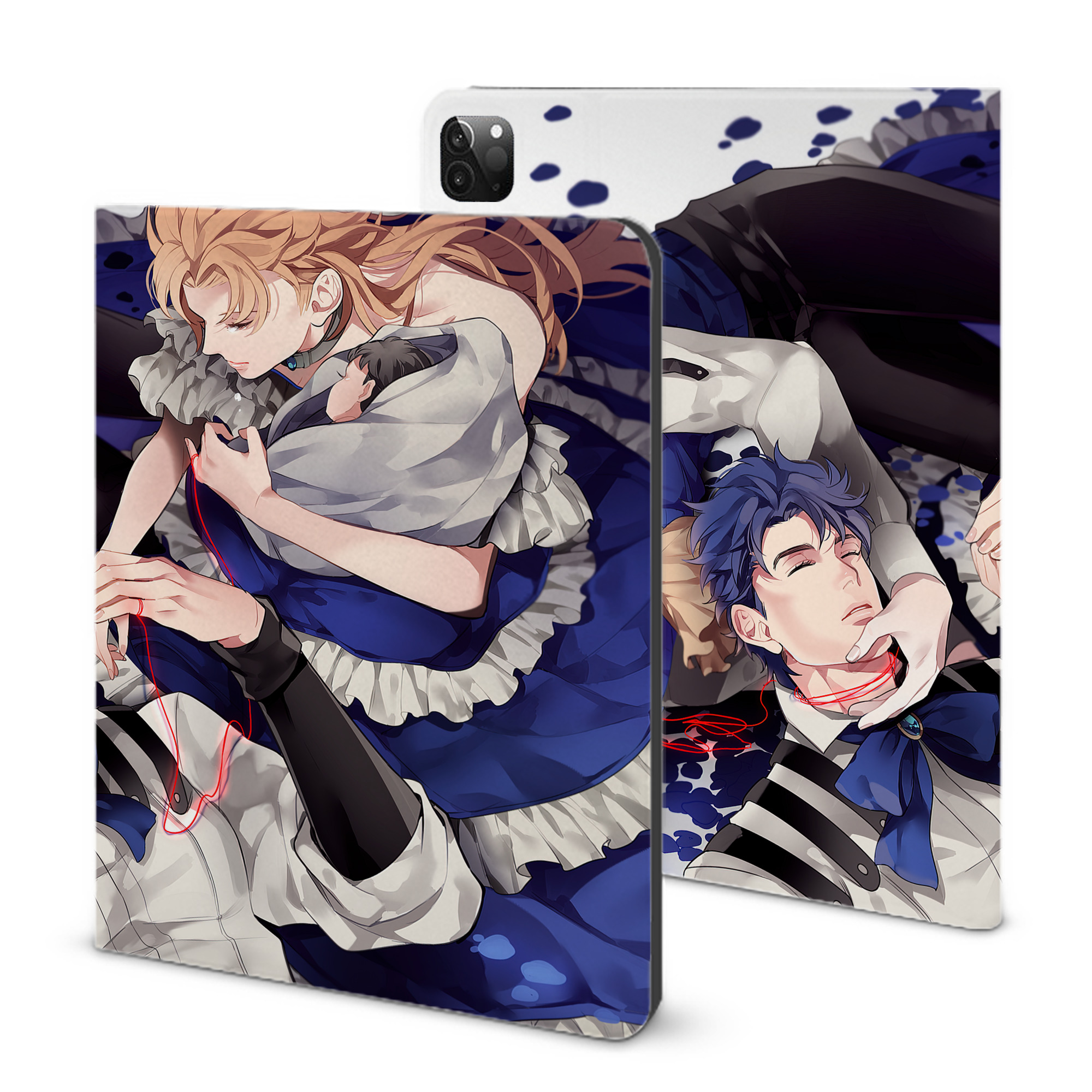 （画像用） ジョジョの奇妙な冒険 JoJo's Bizarre Adventure IPadケース ペンホルダー付き ブックスタイルデザイン